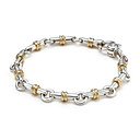 Silver Two-Tone Sticks Chain Bracelet SL042 (SZY1220)
