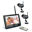 2.4GHZ 7-Inch Baby Monitor with 2x 1/4" Sharp CCD Night Vision Camera