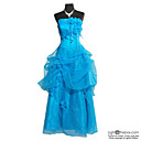 Ball Gown Strapless Floor-length Satin Organza Evening Dress / Prom Dress (HSX205)