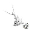 sterling zilveren hanger stijlvolle cz-cz ketting d24667 (szy1407)