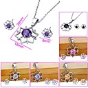 Simply Fashion CZ Pendant And Earring Set-CZ Jewelry Set 90302-14(SZY1557) 20pcs/lot