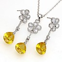 Platinum Nice CZ Jewelry Set-Cubic Zirconia Jewelry Set 81116-30(SZY1719)