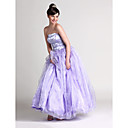 Ball Gown Strapless Floor-length Satin/ Organza Prom/ Evening Dress (HSX817)