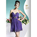 Sheath / Column Sweetheart Short / Mini Chiffon Cocktail Dress / Prom Dress (OFGC0074)