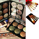 Free Professional Cosmetic Brush Set + 6 Colors Eyeshadow Palette 8