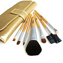 7Pcs Professional Cosmetic Brush With Free Golden Leather Case 790318M.W(HZS003)