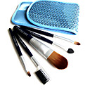 5Pcs Mini Cosmetic Brush + Free Shiny Blue Case 5903153N-B (HZS020)