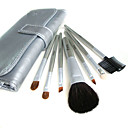 7 Pcs Mixed Hair Silver Cosmetic Brush Set 790318M.W - Natural Horsehair