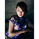 Stehkragen kurz / MINI Short 100% reine Seide Cheongsam / Qipao / chinesisch Kleid (hgqp198)