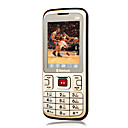 Q1 Dual Card Quad Band Flashlight Flat Touch Screen Cell Phone Champagne&Red