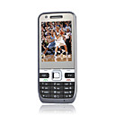 fy e55i dupla função cartão de quad-band tv dual câmera ultra fina capa de metal plana de toque de telefone celular de tela preta (cartão de 2GB TF) (