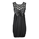 Pussybow Sleeveless Mesh Dress (25001624)