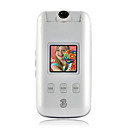 ku310 java bluetooth modo duplo WCDMA 3G celular flip branco (cartão de 2GB TF) (sz05150386)