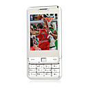 i908e doble tarjeta Bluetooth de pantalla táctil del teléfono celular de FM negro y plata (tarjeta de 2GB TF) (sz05150399)
