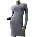 Turndown Collar Bodycon Sweater Dress Women's Sweater Dress(MS09042)