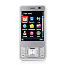 g3 Quad-Band-Karte zwei Dual-Standby-Dual-Kamera java Taschenlampe Immobilie Touch-Screen-Handy Silber (2 GB TF-Karte) (sz05440323)