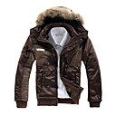 Men's Double Zipper Hooded Puffy Down Parka Coat Jacket (LGT0482-11.27-33)