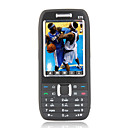 E75 Quad Band Dual Card Dual Standby Flat Touch Screen Bar Cell Phone Black (2GB TF Card)