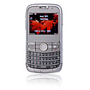 A9000 Quad Band Dual Card TV JAVA Dual Camera Flashlight QWERTY Keypad Trackball Bar Cell Phone Black (2GB TF Card)(SZ05440381)