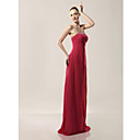 a-lijn strapless vloer-lengte chiffon meer dan matte satijn bruidsmeisje / bruiloft feestjurk