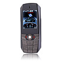 F8+ 512M Dual Card Quad Band Dual Screen JAVA Metal Cover Cell Phone Gray and Red