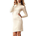 Turtleneck Long sleeves Dresses Women's Sweater (1002AL037-0751)