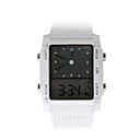 digital + analog Dual-Time Damen Armbanduhr mit Wochentag-Anzeige - white (2 * cr1120)