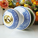 High Quality Ceramic Door Knob with Lock (Porcelain Door Knob) (0768-W21-SBT)