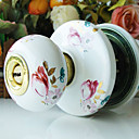 High Quality Ceramic Door Knob with Lock (Porcelain Door Knob) (0768-W23-SBT)