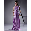 Sheath/ Column Floor-length Elastic Woven Satin Evening Dress (HSX130)
