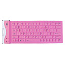 Flexible USB 2.0 QWERTY Keyboard (Pink)