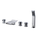 Chrome weit verbreitet Wasserfall Armatur Badewanne mit Handheld-Sprüher Set (0778-SY-5-1039)