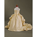 Ball Gown Spaghetti Straps Court Train Taffeta Flower Girl Dress