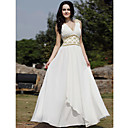 A-line V-neck Floor-length Sleeveless Chiffon Quick Delivery Dress (OFGH0330)