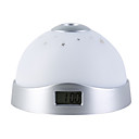 toucher capteur de lumière colorée horloge numérique projecteur (blanc, 3xAAA)