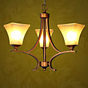 antiek bruin 3-light lineaire kroonluchter (0810-2201-3)