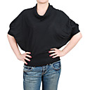 Half Bat Sleeves Turn-down Collar Women's Sweaters(1001BC031-0736)