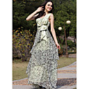 A-line One Shoulder Floor-length Sleeveless Elastic silk-like satin/ Silk Quick Delivery Dress (OFGH0327)