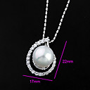 Platinum-Like CZ Cubic Zirconia Necklace/ Wedding Bridal Jewelry Necklace (0292-00111-04)
