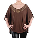 chiodi scollatura impreziosita sciolto magliette / t-shirt donna (8502bd009-0736)