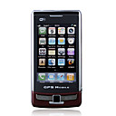 gps w880 banda cuádruple doble tarjeta de tv de doble cámara linterna wifi bluetooth 3.2 pulgadas del teléfono celular de color rojo (tarjeta de 2GB T