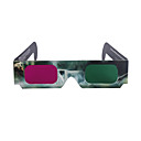re-usables estilo deportivo lente de resina de plástico de marco rojo + azul anaglifos gafas 3D