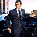 Single-Breasted 2 Button Side-vented Notch Lapel Wool Groom Wear/ Tuxedo/ Men's Suit Jacket and Pants(PMSSXZ0002)