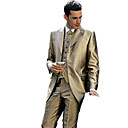 Single-Breasted 3 Button Non-vented Notch Lapel Wool Polyester Groom Wear/ Tuxedo/ Men's Suit Jacket and Pants(PMSSXZ0061)