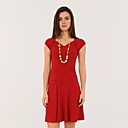 raccolte breve v maniche abito scollatura / i vestiti di donne (FF-1801bd037-0736)