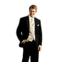 1 Button Center-vented Peak Lapel Wool Groom Wear/ Tuxedo/ Men's Suit Jacket and Pants (PMLFXZ0041)