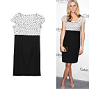 FASHION IDOL Style / Dots Puff Sleeves High Waist Dress / Women's Dresses (FF-1802BE201-0736)
