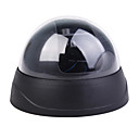 Hemispherical Small Dome Dummy Camera with Flashing LED Light-Black(2*AA)