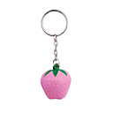 Strawberry Style Keychain with Soft Plastic Material