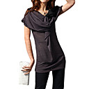 Special Neckline Design Lace Decorated Longline Tunic / Women's Tunics (FF-8502BD007-0736)